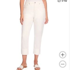 Frye Women's White Cuffed Crop Jeans Pants size 8/29